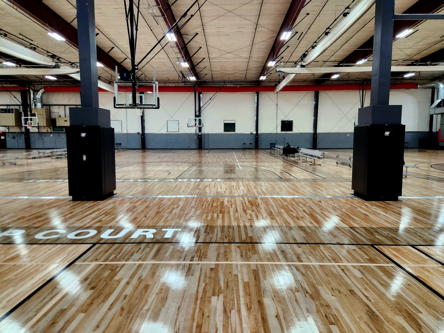 Indoor basketball courts at LSF Campus